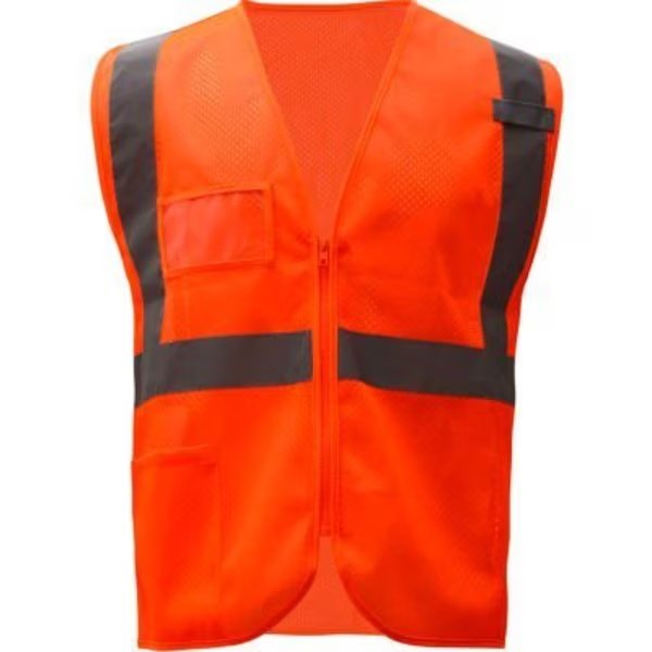 GSS Safety Standard Class 2 Mesh Zipper Safety Vest-Orange-2XL/3XL, Gss Safety, Mfr#: 1010-2XL/3XL
